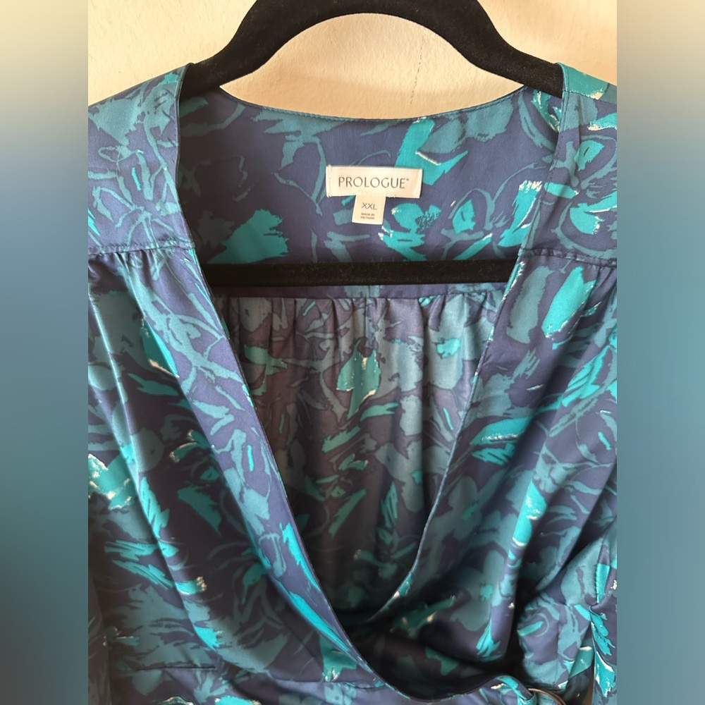Beautiful blue/green dress - XXL